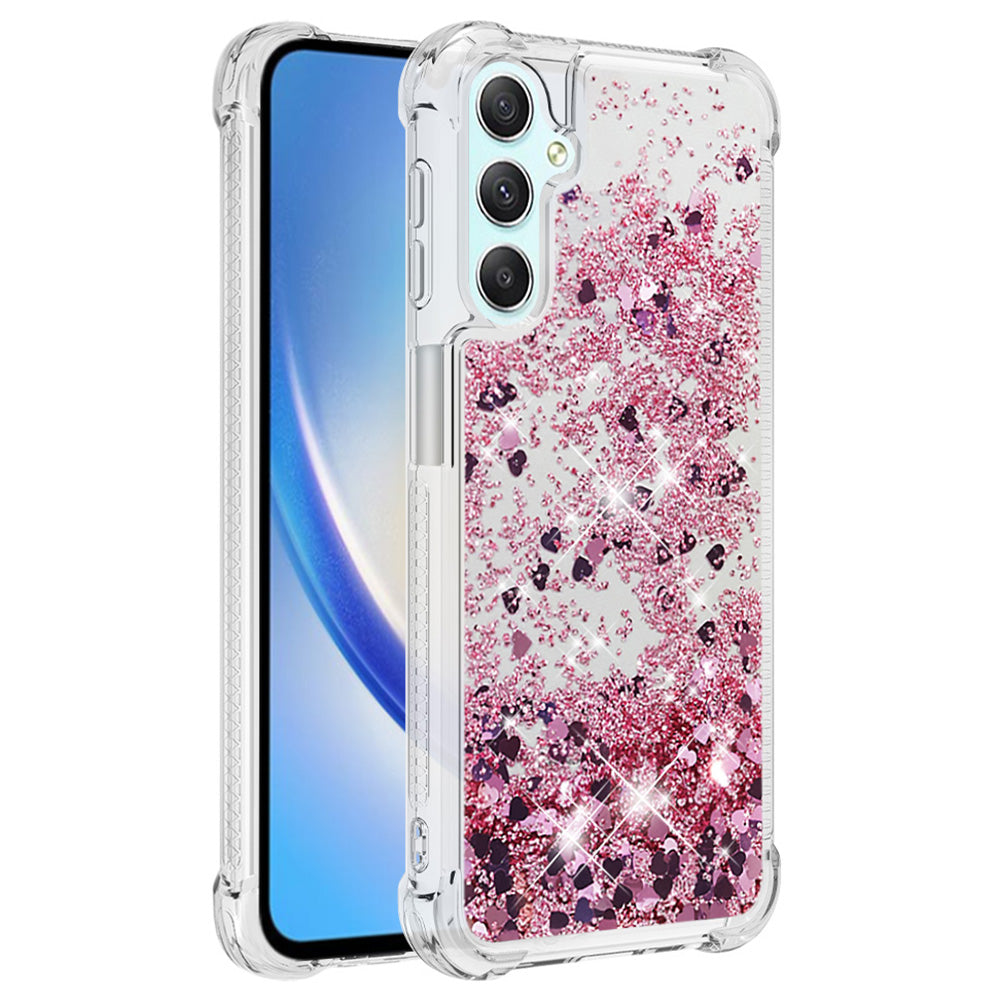 YB Quicksand Series-1 Glitter TPU Phone Case for Samsung Galaxy A25 5G A24 4G Liquid Floating Waterfall Cover YB Quicksand Series-1 Glitter TPU Phone Case for Samsung Galaxy A25 5G A24 4G Liquid Floating Waterfall Cover